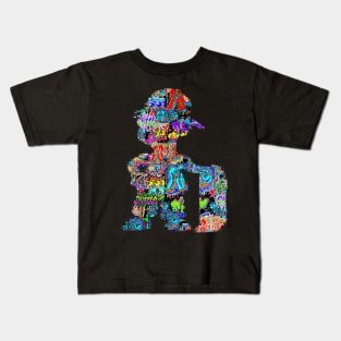 graffiti cartoon pop art fun skater Kids T-Shirt